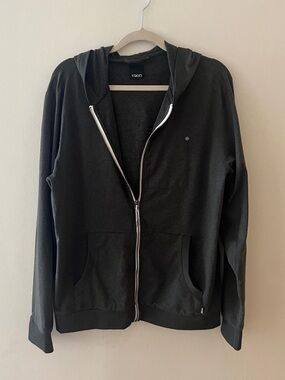 Vuori Black Full-Zip Hooded Sweater